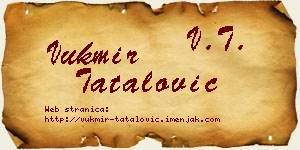 Vukmir Tatalović vizit kartica